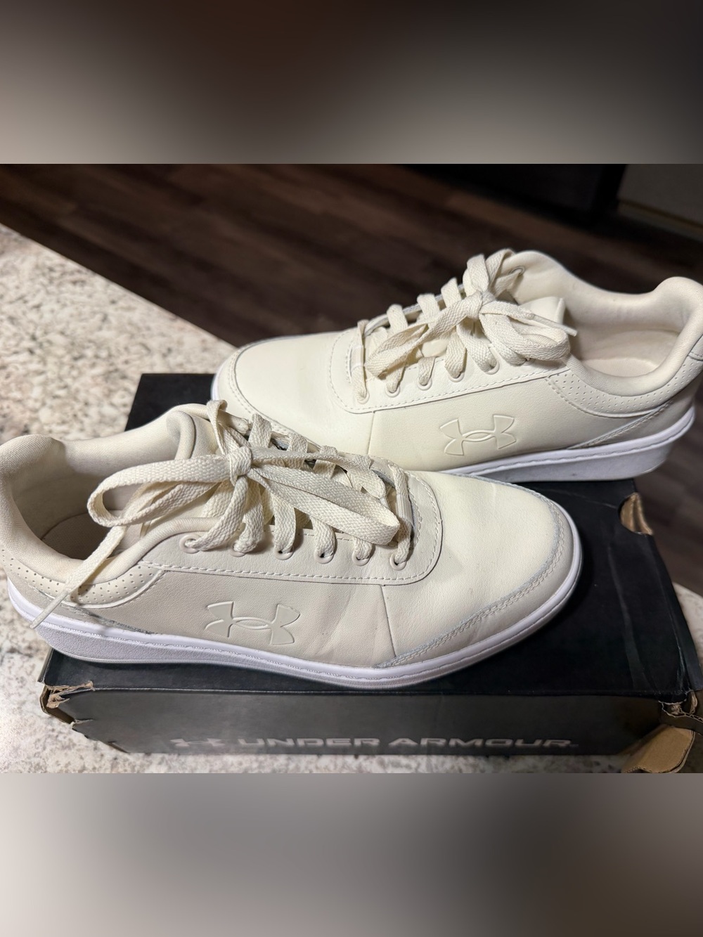 Under Armour Women’s White Low-Top Leather Sneakers - Picture 2 of 4